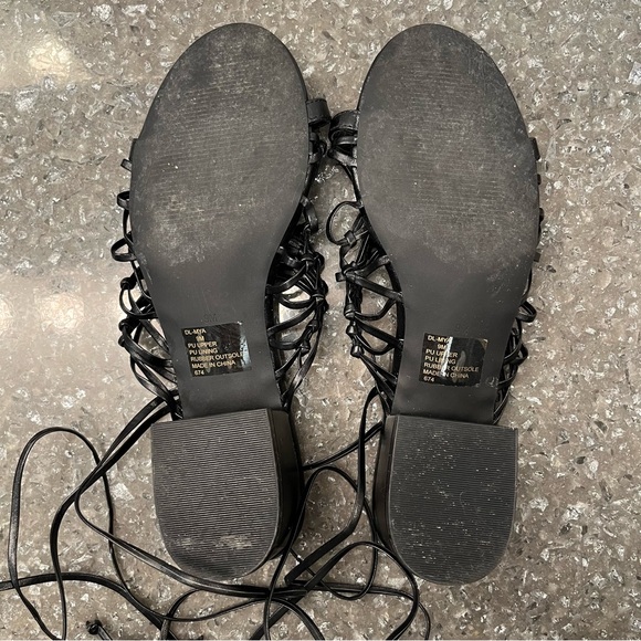 Design Lab sz 9 Maya Wrap ankle tie sandals - Picture 8 of 11